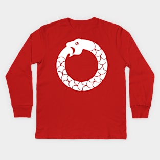 Ouroboros (white logo) Kids Long Sleeve T-Shirt